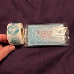Small business thank you cards and stickers